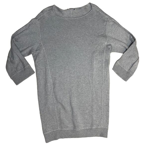 VINCE Trouvé Light Gray Boat Neck 3/4 Wide Sleeves Sweater Dress Size Medium - Picture 8 of 8